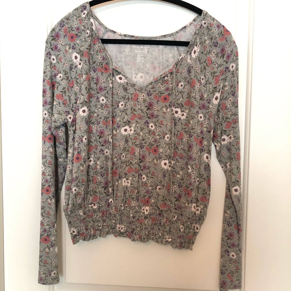 Floral American Eagle top